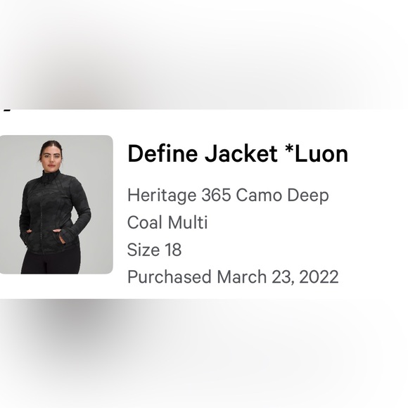 lululemon athletica Define Jacket in Black Camo - Picture 1 of 6